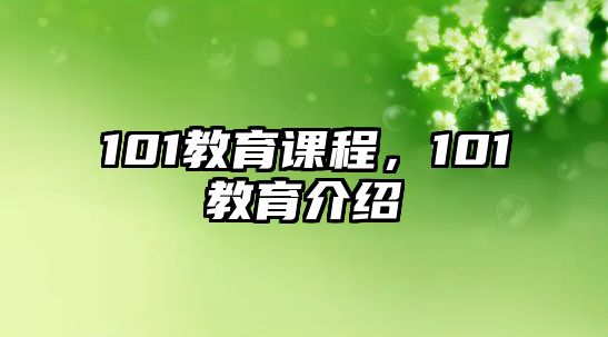 101教育課程，101教育介紹