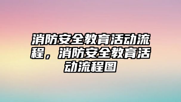 消防安全教育活動流程，消防安全教育活動流程圖