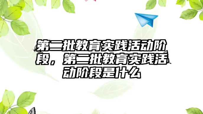 第二批教育實踐活動階段，第二批教育實踐活動階段是什么