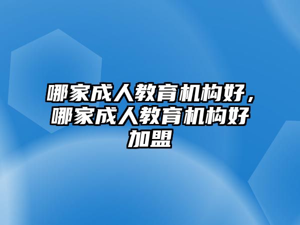 哪家成人教育機構好，哪家成人教育機構好加盟