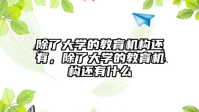 除了大學(xué)的教育機構(gòu)還有，除了大學(xué)的教育機構(gòu)還有什么