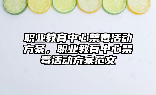 職業教育中心禁毒活動方案，職業教育中心禁毒活動方案范文