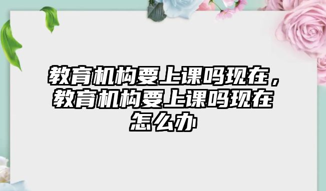 教育機構要上課嗎現在，教育機構要上課嗎現在怎么辦