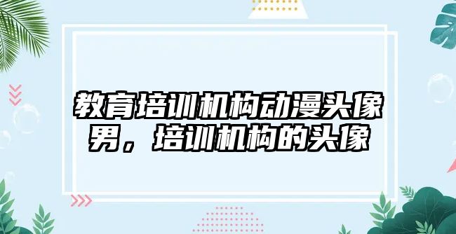 教育培訓機構動漫頭像男，培訓機構的頭像