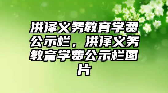 洪澤義務教育學費公示欄，洪澤義務教育學費公示欄圖片