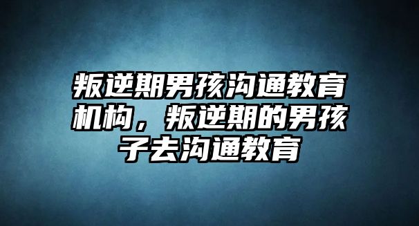 叛逆期男孩溝通教育機構，叛逆期的男孩子去溝通教育