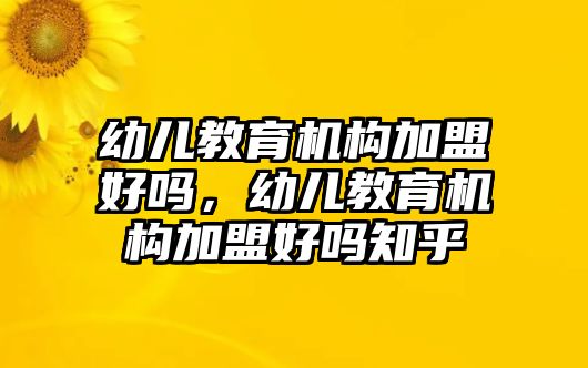 幼兒教育機構加盟好嗎，幼兒教育機構加盟好嗎知乎