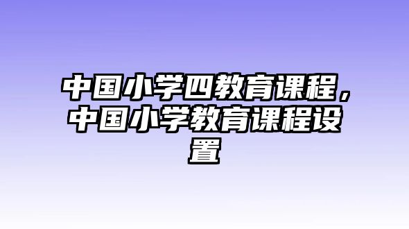 中國小學四教育課程，中國小學教育課程設置